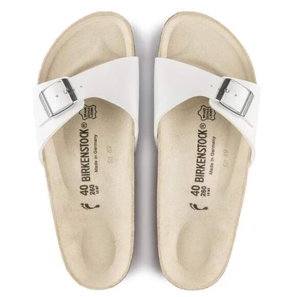 BIRKENSTOCK Madrid Birko-Flor Sandals White 41 N - Picture 1 of 5